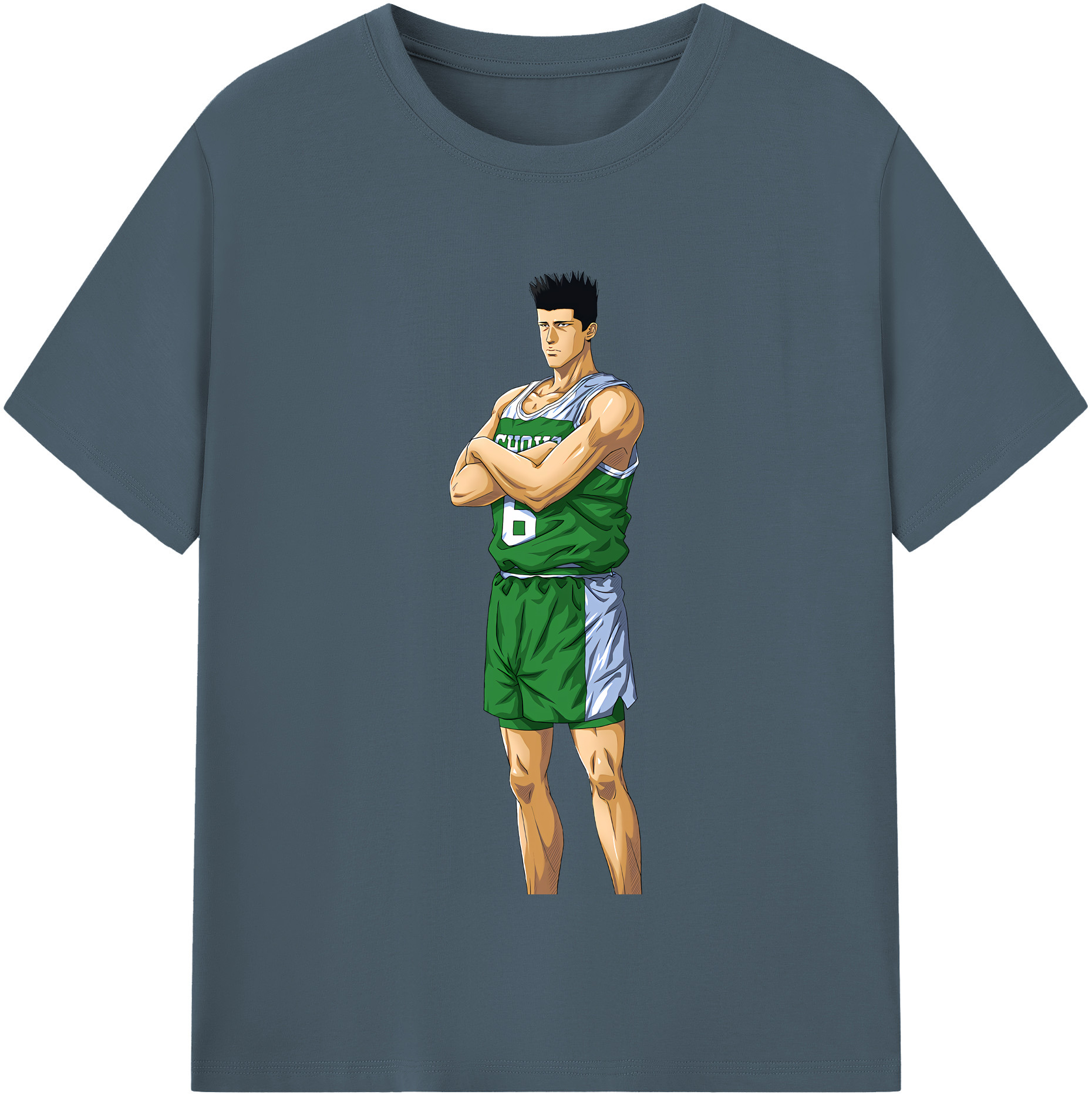 SLAM DUNK／スラムダンク 綿100％半袖Tシャツ（フロントプリント）